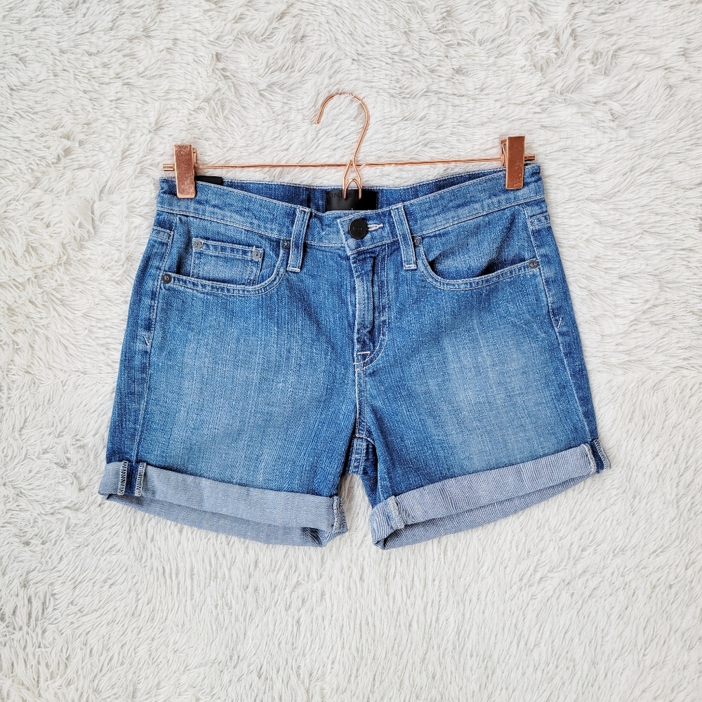 Vince Mason Relaxed Rolled Denim Shorts